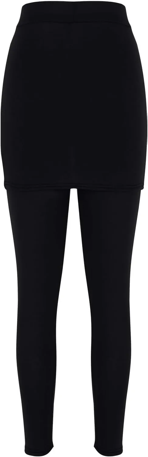 Womens Tennis Skirted Leggings Casual Workout Yoga Pants Golf Skapri with Skirts Activewear Joggers Active Skort
