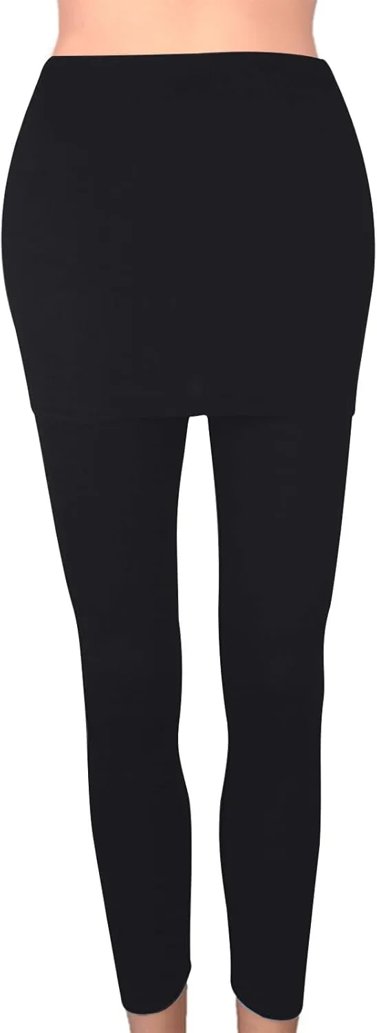 Womens Tennis Skirted Leggings Casual Workout Yoga Pants Golf Skapri with Skirts Activewear Joggers Active Skort
