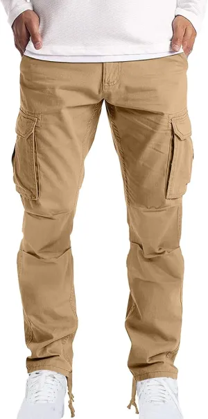 XUNRYAN Cargo Pants Mens Loose Fit Sweatpants Lightweight Joggers Workout Athletic Running Pants Long Trousers Activewear