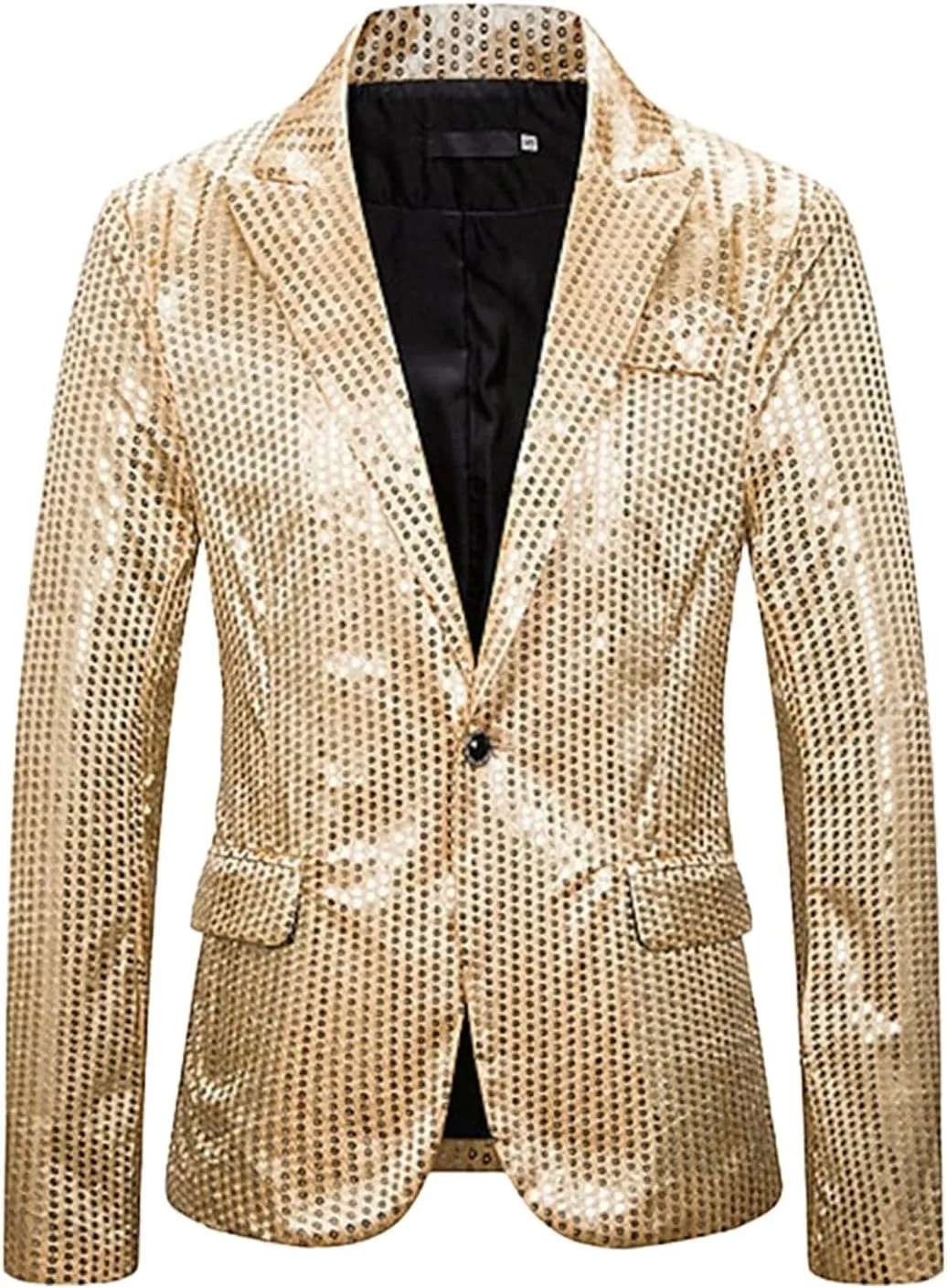 ZYXTIM Sequin Blazer for Men Disco Prom Shiny Jacket Party Prom Wedding Party Tuxedo Slim Fit Fashion Sport Coat with Pockets